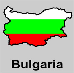 bulgaria country map icon. illustration vector
