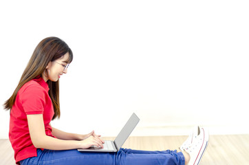 People concept with white background.