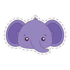 Kawaii elephant cartoon vector design