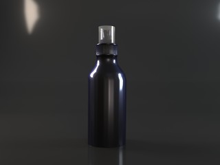 Black Bottle 3d rendering mockup