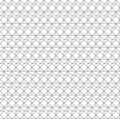 Pattern with thin straight lines and geometric shapes. Abstract linear stylish texture. Monochrome modern background. Linear graphic illustration. - Vector