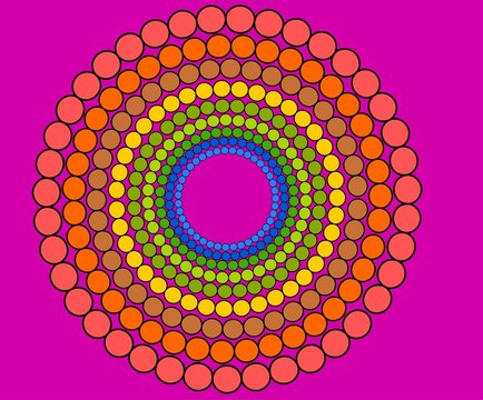 Traditional Indian folk art - known as rangoli, kolam, alpona for diwali,onam, vector design