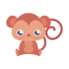 Cute monkey cartoon vector design