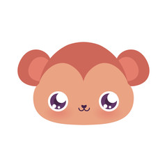 Cute monkey cartoon vector design