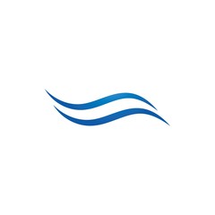 Fototapeta na wymiar Water Wave Logo Template. vector Icon illustration