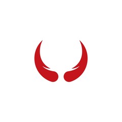 Devil horn logo vector icon 