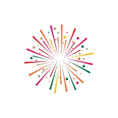 Firework vector template illustration