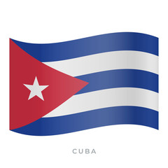 Obraz na płótnie Canvas Cuba waving flag vector icon. Vector illustration isolated on white.