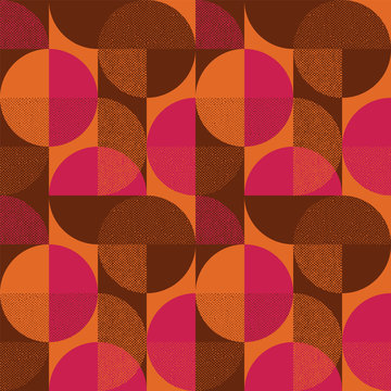 Abstract round shape seamless pattern