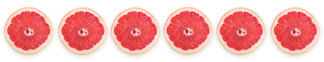 Fototapeta na wymiar Grapefruit slice on white background