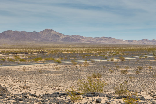 View of the mountains and desert, California, USA