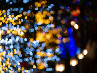 Taking photo of the bokeh lights at night.