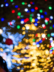 Taking photo of the bokeh lights at night.