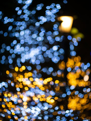 Taking photo of the bokeh lights at night.