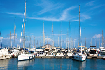 Fototapeta na wymiar Yachts in the harbor