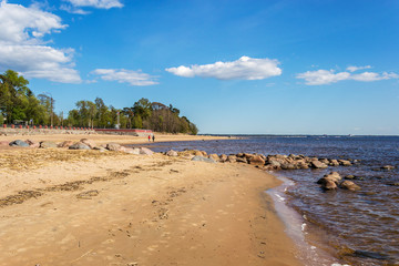 landscape on the Baltic coast on a clear day