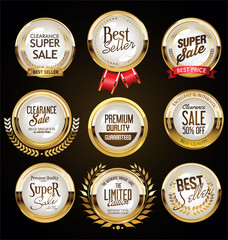 Golden badges and labels