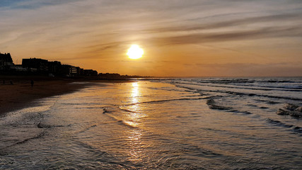 Sun Over Ocean - Beach in Normandy
