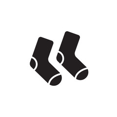 A socks icon isolated on a white background. A symbol of clothes accessory. Great for business use, logo, web applications.