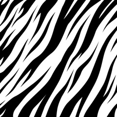 Print background texture tiger stripe  black white