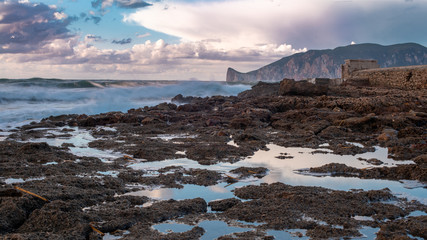 Spiaggia di Nebida con vista Pan di Zucchero