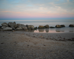 Rocks in the beach