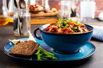 fried cabbage with meat