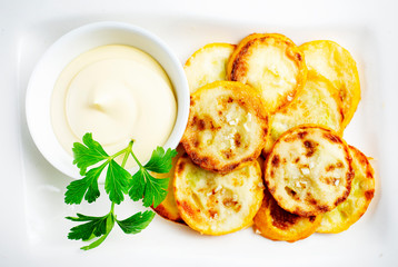 fried yellow zucchini