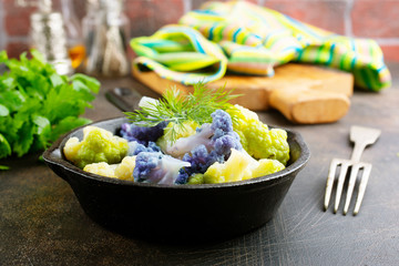 Coloured cauliflowers
