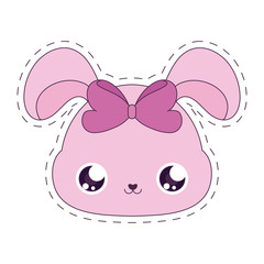 Kawaii rabbit cartoon vector design