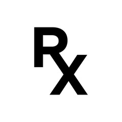 rx sign - medical icon vector design template - obrazy, fototapety, plakaty