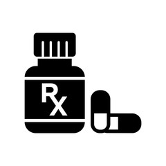 rx sign - medical icon vector design template