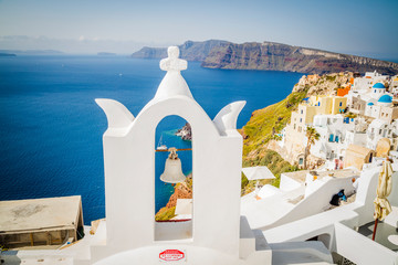 View of Oia the most beautiful village of Santorini island