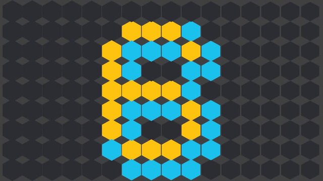 hexagon number - crossing flash - 6