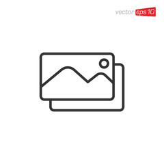 Gallery Picture Image Icon Design Vector