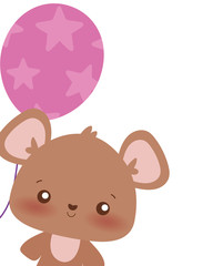 bear cartoon of happy birthday concept vector design