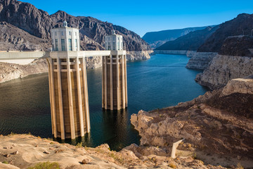 View of the Hoover Dam in Nevada, USA