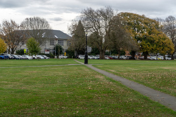 The park in cloudy day