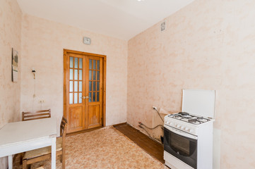 Russia, Moscow- August 05, 2019: interior room apartment modern bright cozy atmosphere. general cleaning, home decoration, preparation of house for sale