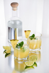 Vodka with pineapple