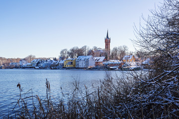 Winter mood over the lake Haussee