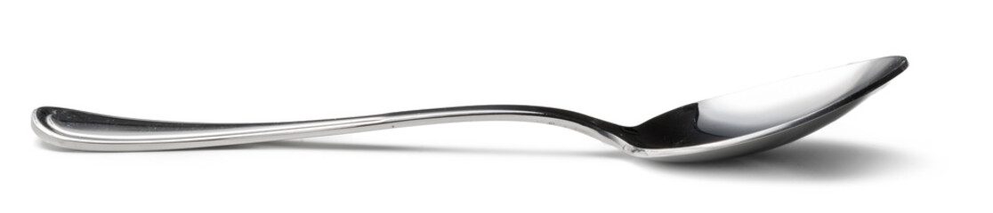 Cutlery dessert spoon isolated on white background
