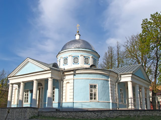 Fototapeta na wymiar Pskov. Church of the Assumption with Polonius