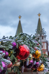 Fototapeta premium Moscow New year and Christmas decoration