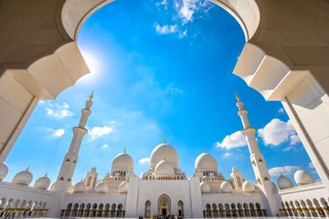 Gordijnen Abu Dhabi Grote Moskee, Verenigde Arabische Emiraten © Luciano Mortula-LGM