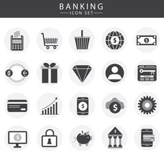 Banking icons set 