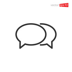 Fototapeta premium Message Chat Icon Design Vector