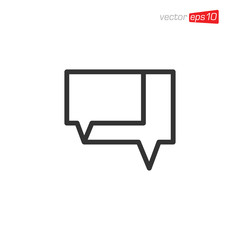 Message Chat Icon Design Vector