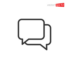 Naklejka premium Message Chat Icon Design Vector