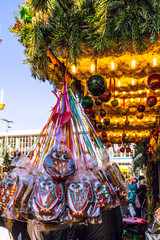 Ein Strand auf dem Striezelmarkt in Dresden